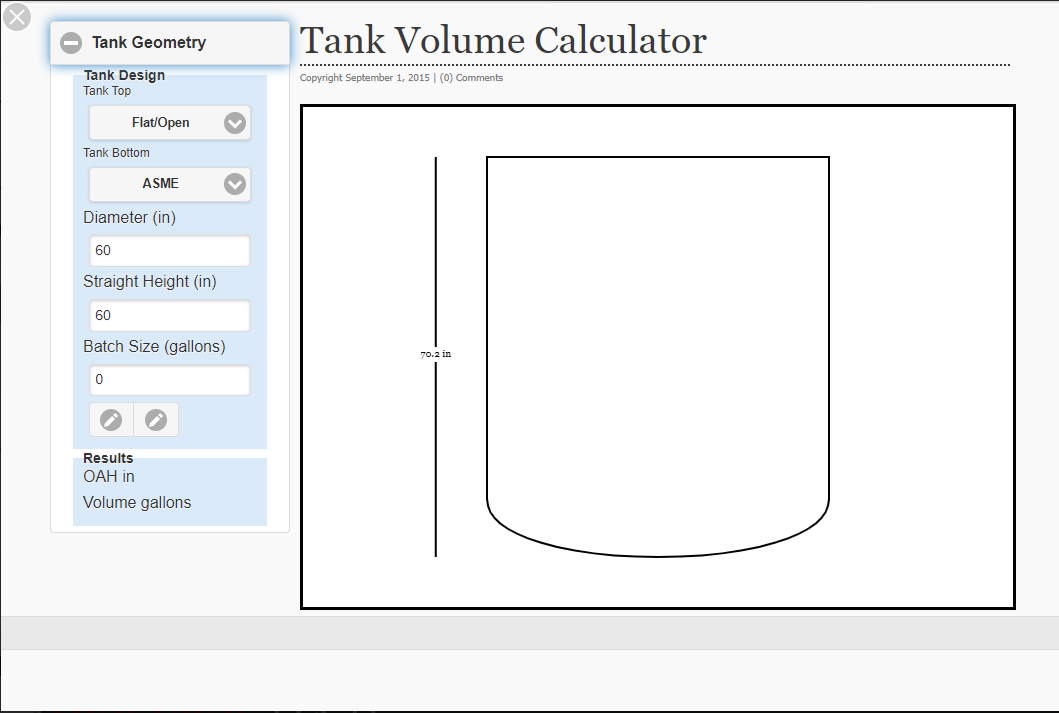 Tank Volume Calculator