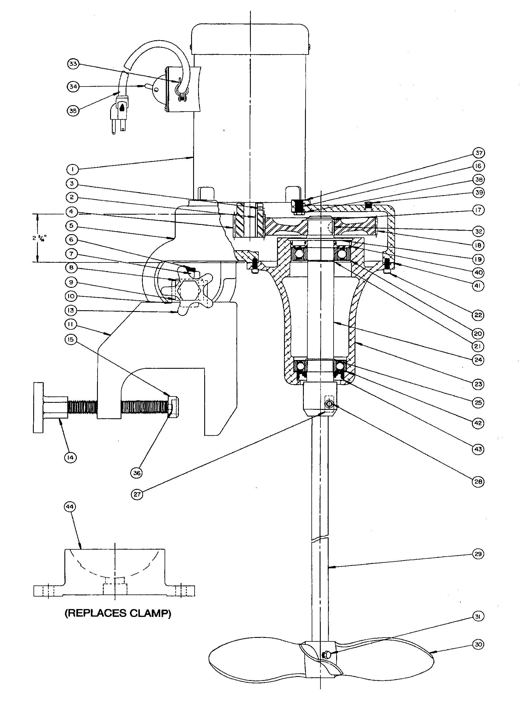 MixMor Model G Part Drawing