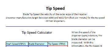 Mixer Tip Speed
